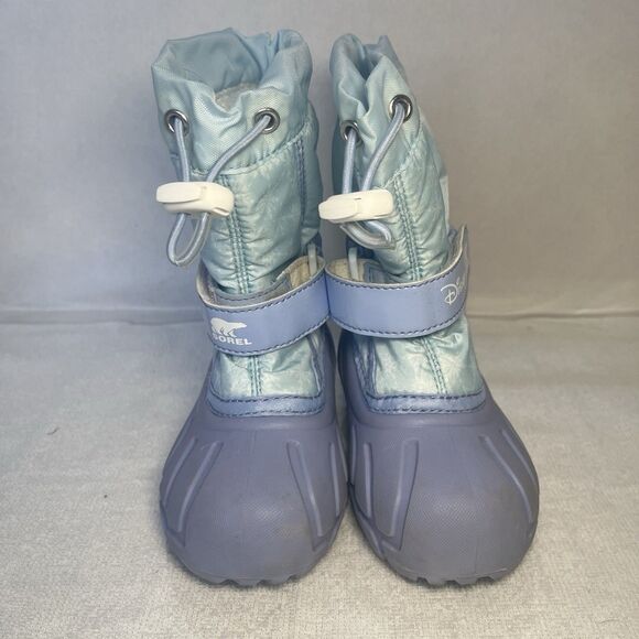 Sorel Flurry Winter Snow Boots Disney Frozen Elsa Purple Blue Toddler Girls 8 - Picture 2 of 8